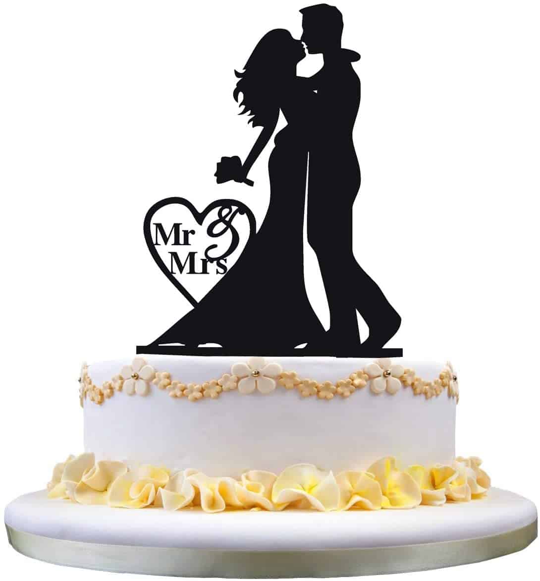Décoration Gâteau de Mariage en Acrylique Mr & Mrs